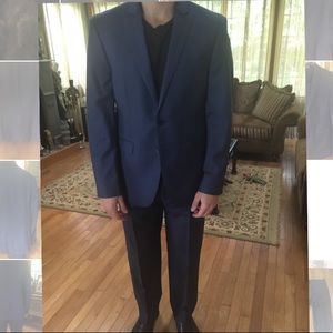 100% WOOL CALVIN KLEIN SLIM FIT SUIT- Blue